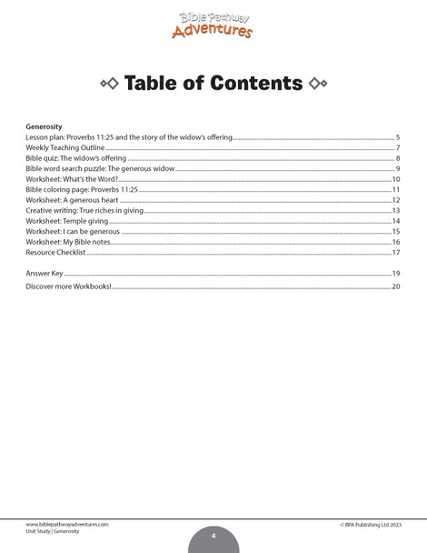 Unit Study | Generosity (Grades 3-6)