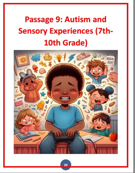 Autism Awareness Engaging Activities 20 Reading Passages