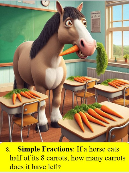 Math Activities 30 Horses Themed Math Problems with Realistic Engaging Images