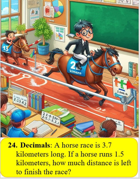 Math Activities 30 Horses Themed Math Problems with Realistic Engaging Images