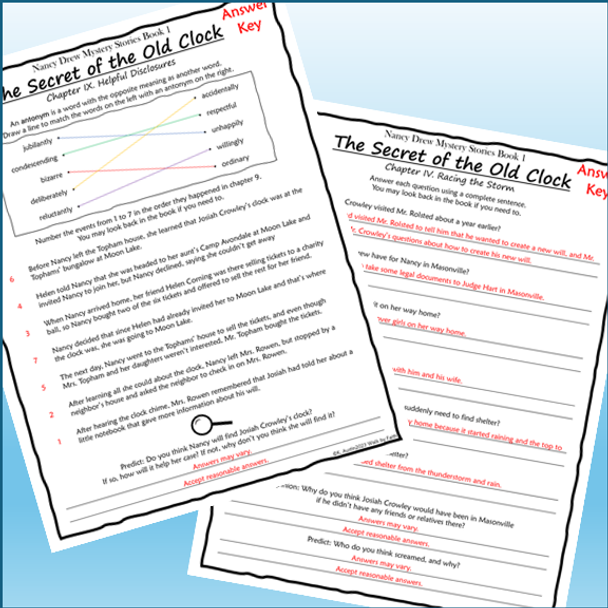 Nancy Drew: The Secret of the Old Clock Novel Study