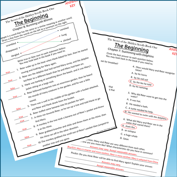 The Secret of the Hidden Scrolls: The Beginning Novel Study