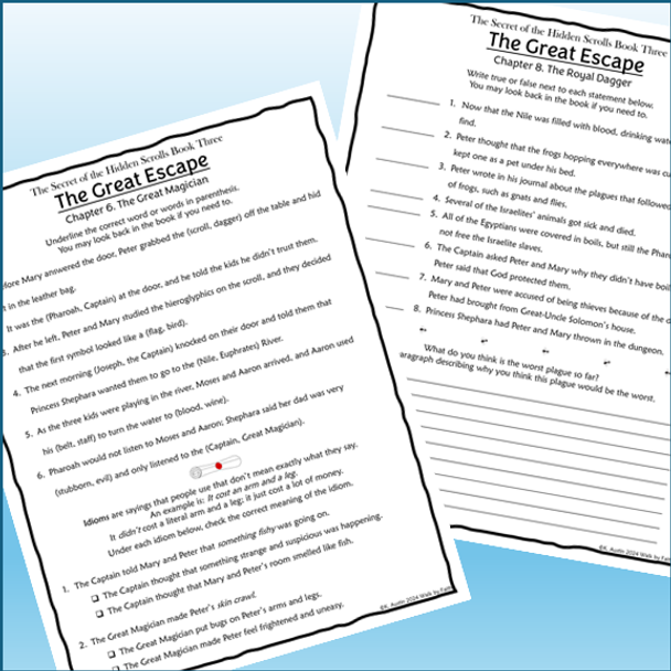 The Secret of the Hidden Scrolls Novel Studies Bundle 
