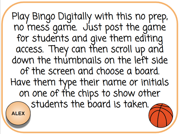 Basketball-Themed Integer Addition and Subtraction Bingo Game