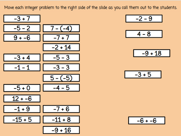 Basketball-Themed Integer Addition and Subtraction Bingo Game