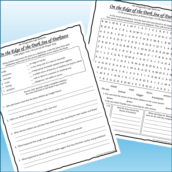 The Wingfeather Saga: On the Edge of the Dark Sea of Darkness Novel Study