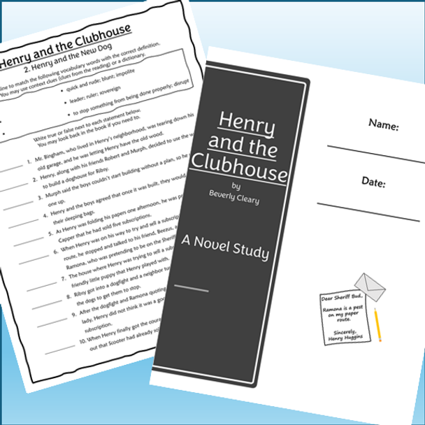 Henry and the Clubhouse Novel Study