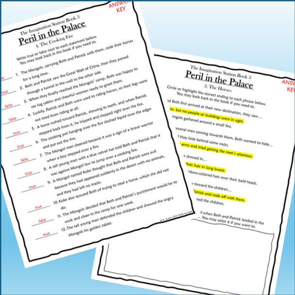 Peril in the Palace Novel Study