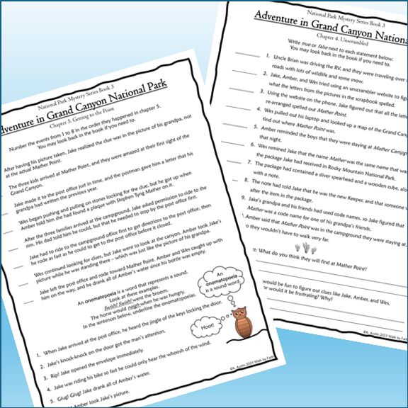 Adventure in Grand Canyon National Park Novel Study