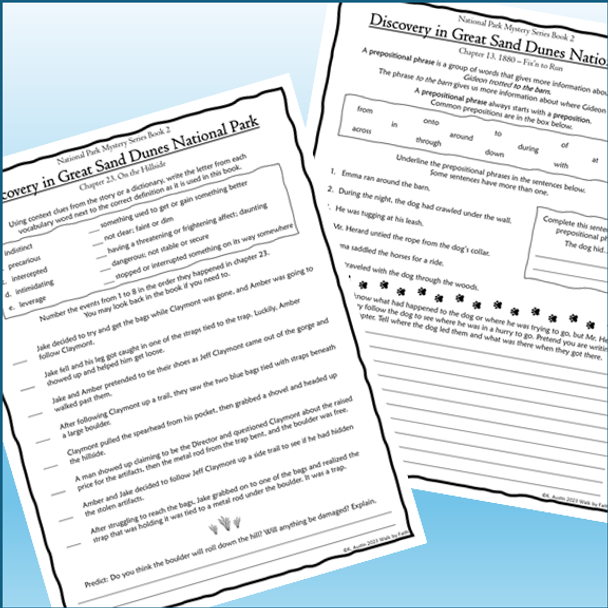 National Park Mystery Series Novel Study Bundle