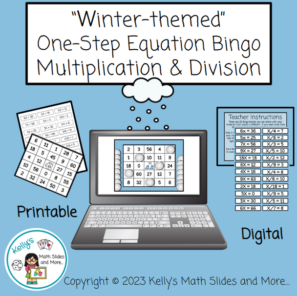 Winter Bundle - 6 Expressions and Equations Games