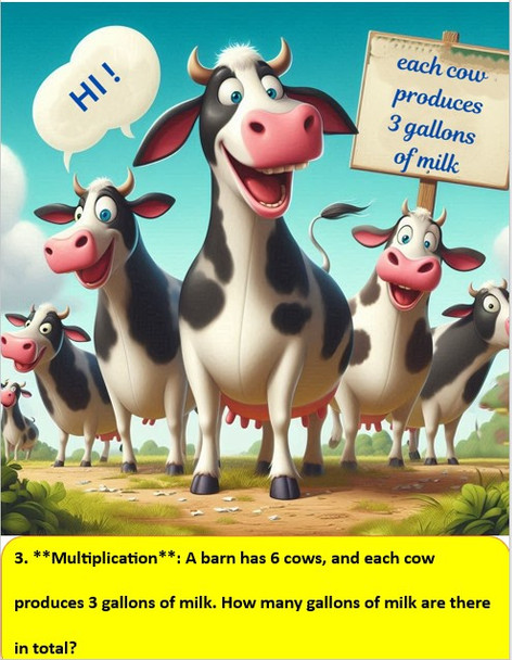 30 Engaging Cow-Themed Math Word Problems with Realistic Fun