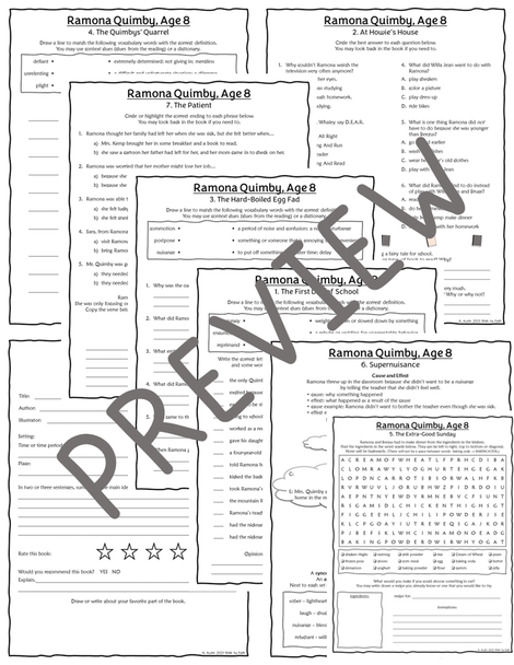 Third Grade Novel Studies Bundle