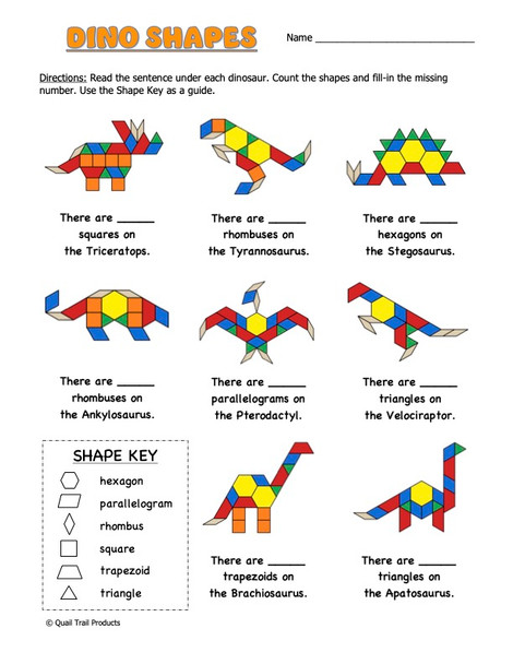 Grade 2 MATH Worksheets | Dinosaur Theme