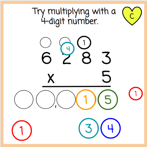 Basketball-Themed Multi-Digit Multiplication with Number Chips - Digital and Printable