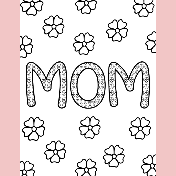 Mother's Day Coloring Worksheets, Spring Coloring Activity, Coloring Pages