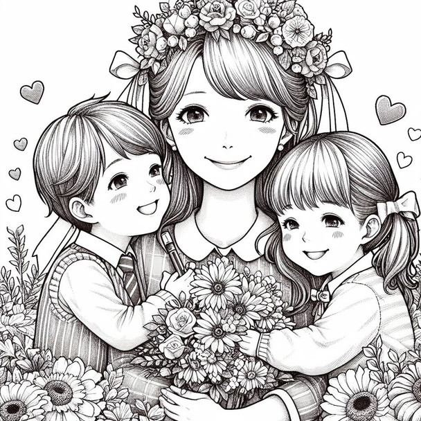 Mother's Day activities , 40 Mothers Day Coloring sheets