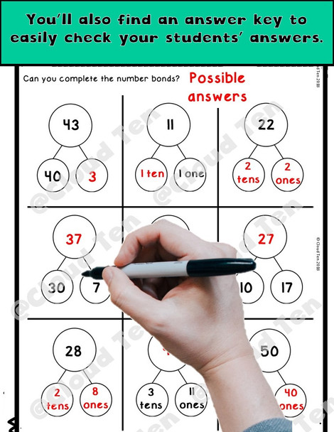 Composing and Decomposing Numbers up to 120 Worksheets