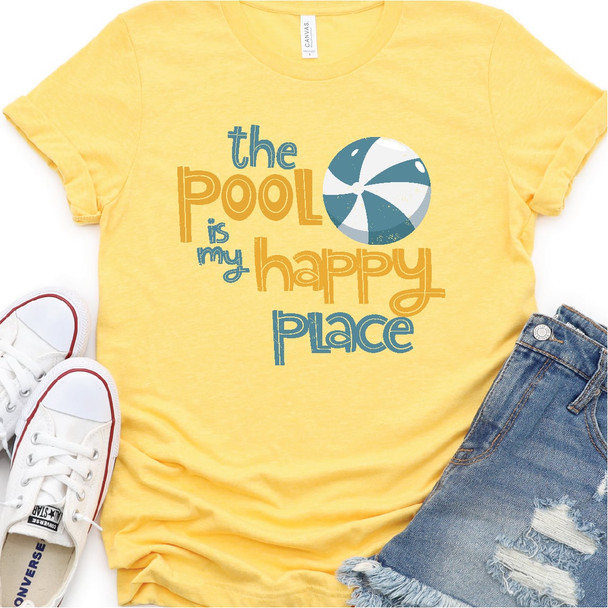 "The Pool is my Happy Place" - Unisex T-shirt