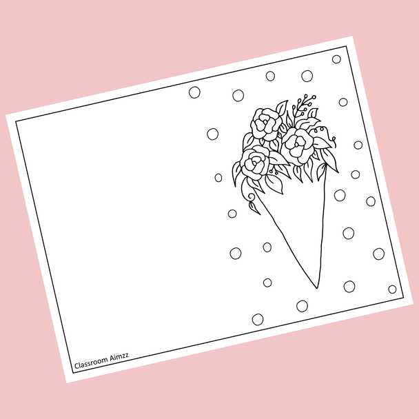 Mother's Day Cards, Mother's Day Activity, Editable Coloring Cards, Printable