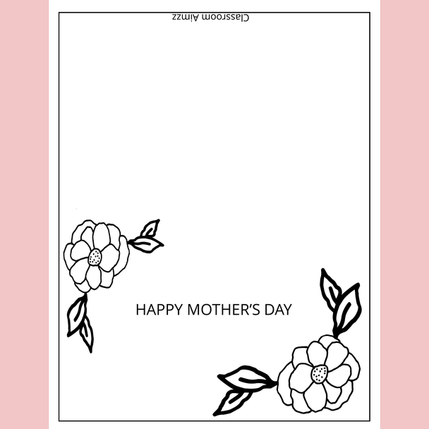 Mother's Day Cards, Mother's Day Coloring Page, Editable Coloring Cards