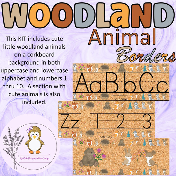 Alphabet Bulletin Board Borders Number Borders Woodland Animal Classroom Décor