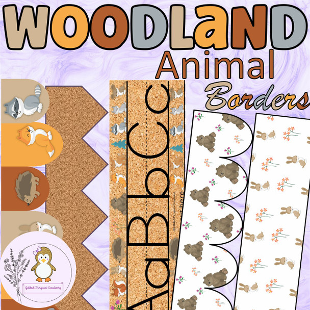 Alphabet Bulletin Board Borders Number Borders Woodland Animal Classroom Décor