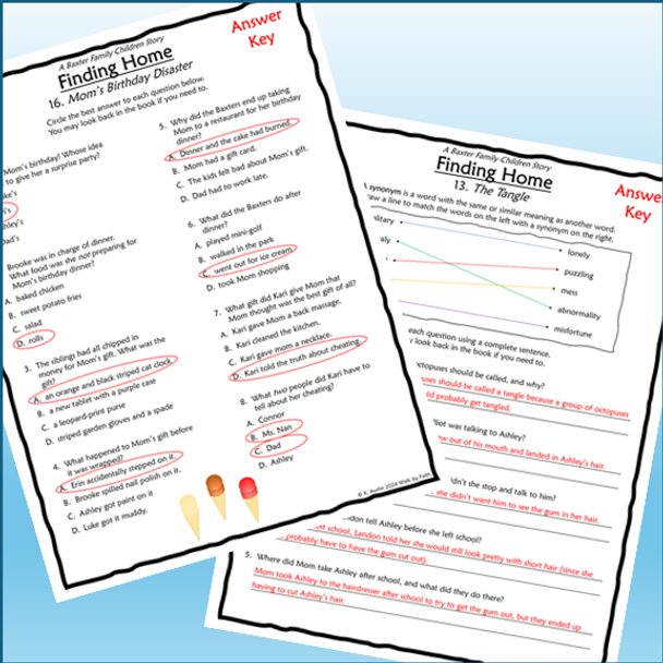 The Baxter Family Children Stories Novel Studies Bundle