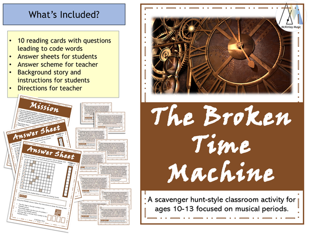 Musical Periods Eras Scavenger Hunt Game for Middle School Music