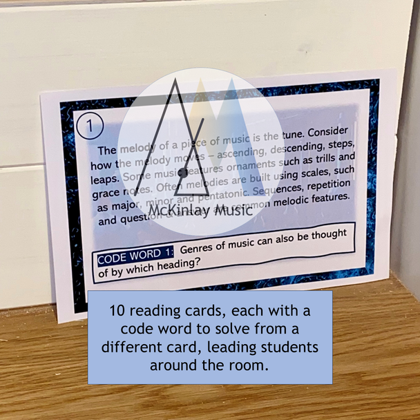 Elements of Music Scavenger Hunt Game for Middle School Music
