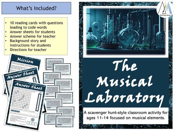 Elements of Music Scavenger Hunt Game for Middle School Music