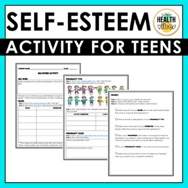 FREE Self-Esteem Activity Personality Tests for Middle & High School Teens