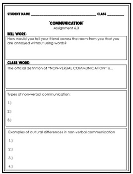 Communication & Active Listening - Unit 6 for Teens Middle & High School