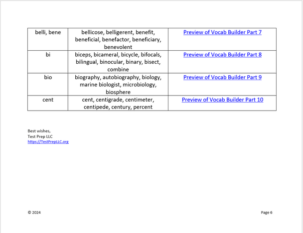 20 Vocabulary Builder Videos with Google Forms / Slides, V2.1