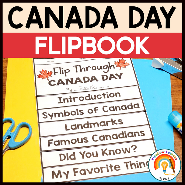 Canada Day Flipbook | Canada Day Activities | Canada Day Fun Writing Prompts