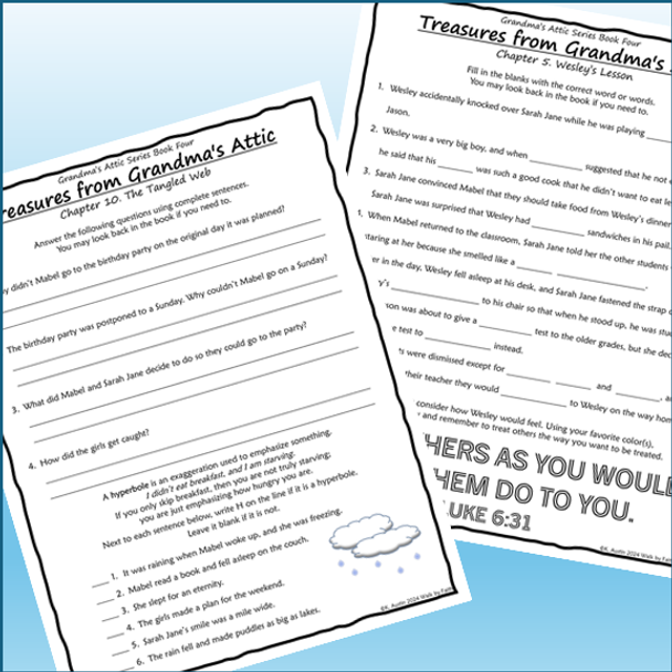 Treasures from Grandma's Attic Novel Study