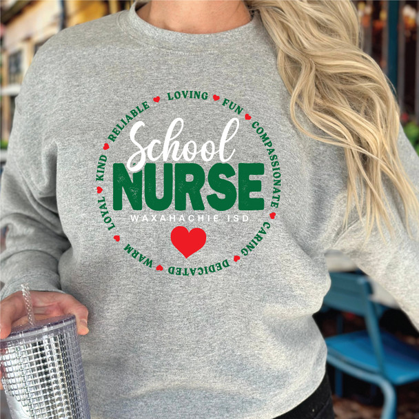 "School Nurse Heart" - Unisex Sweatshirt