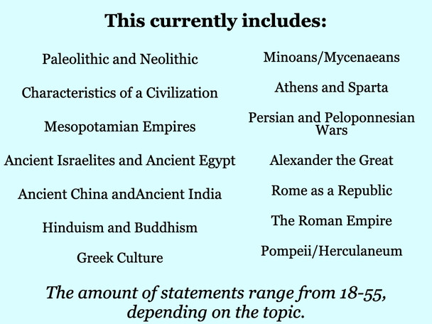 Ancient History True False Fix Bundle