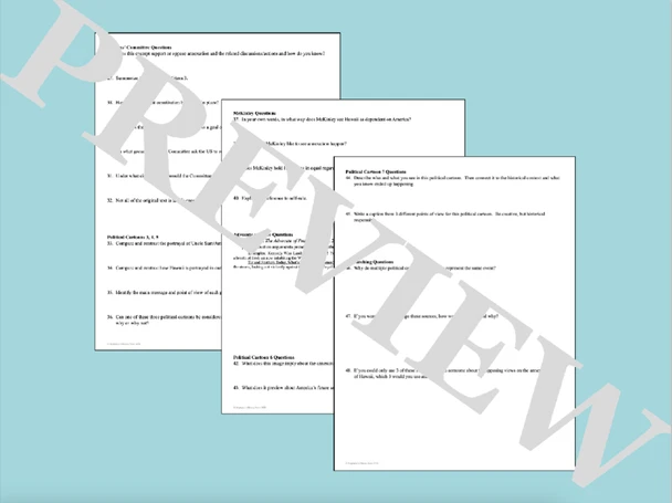 American Imperialism Primary Source Analysis Bundle