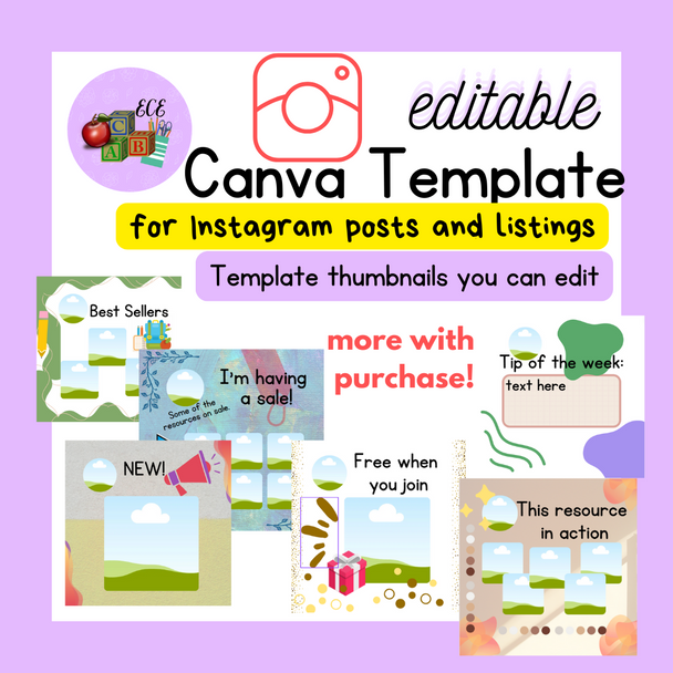 Canva Template for Instagram Posts & Listing thumbnails