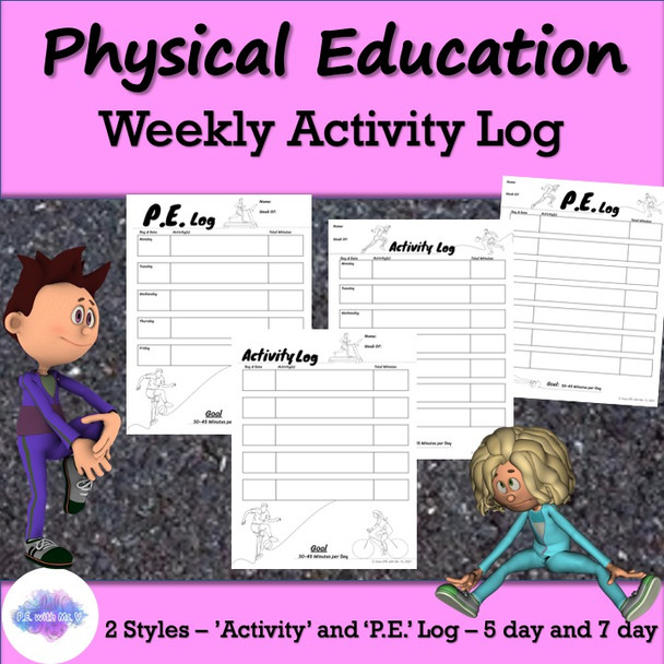 PE Log, Activity Log, 5 day and 7 day , EDITABLE!