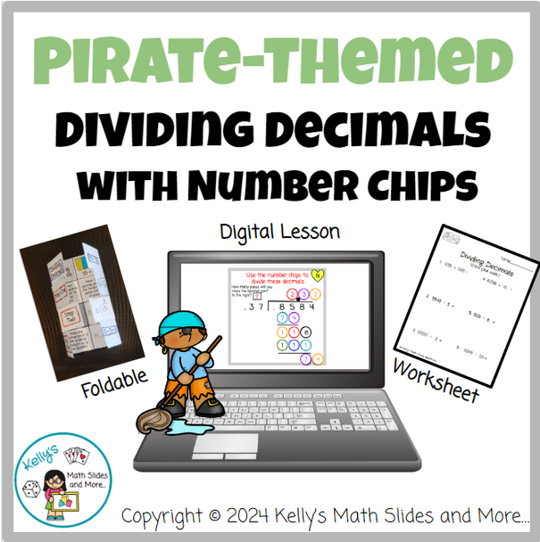 Dividing Decimals with Number Chips - Pirate Version - Digital and Printable Dividing Decimals with Number Chips - Pirate Version - Digital and Printable