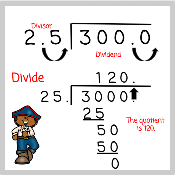 Dividing Decimals with Number Chips - Pirate Version - Digital and Printable Dividing Decimals with Number Chips - Pirate Version - Digital and Printable