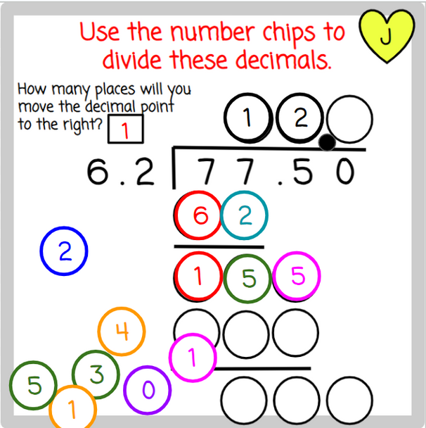 Dividing Decimals with Number Chips - Pirate Version - Digital and Printable Dividing Decimals with Number Chips - Pirate Version - Digital and Printable