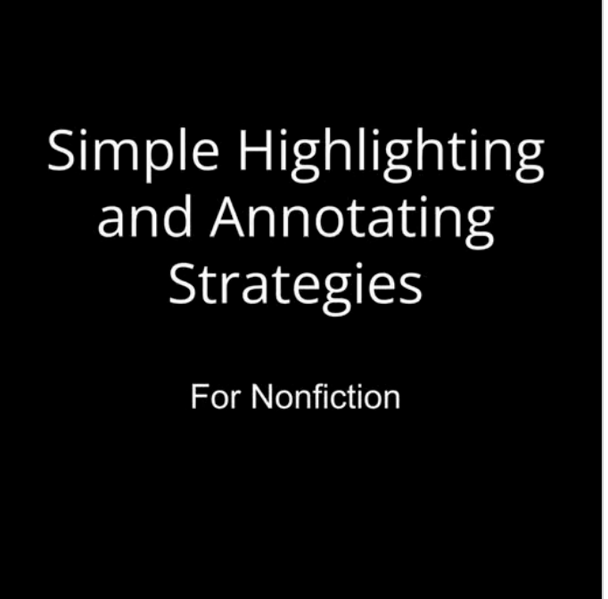 Simple Highlighting and Annotating Strategies Outline for Nonfiction