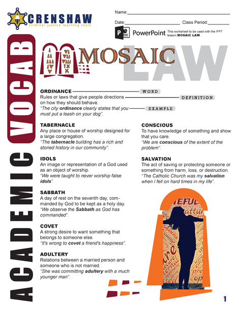 Lesson Bundle MOSAIC LAW