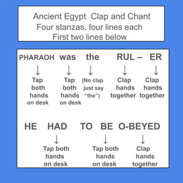 Ancient Egypt and World History Fun, Kinesthetic Clap and Chant activity