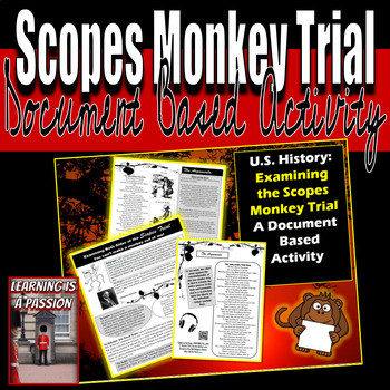 U.S. History | 1920's | Scopes "Monkey" Trial | Document Based Activity