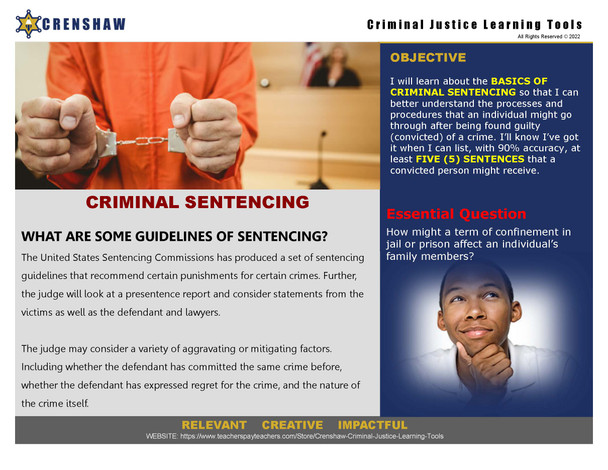 PPT Slide Show Presentation CRIMINAL SENTENCING