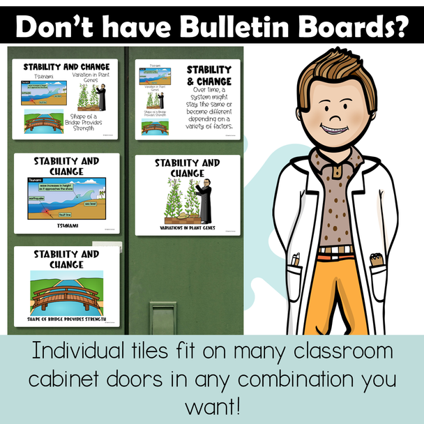 Examples of NGSS CCC Crosscutting Concept Bulletin Board Classroom Decoration